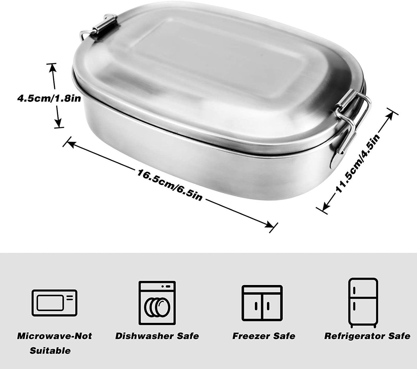 Stainless Steel Lunch Box - 3 Compartments