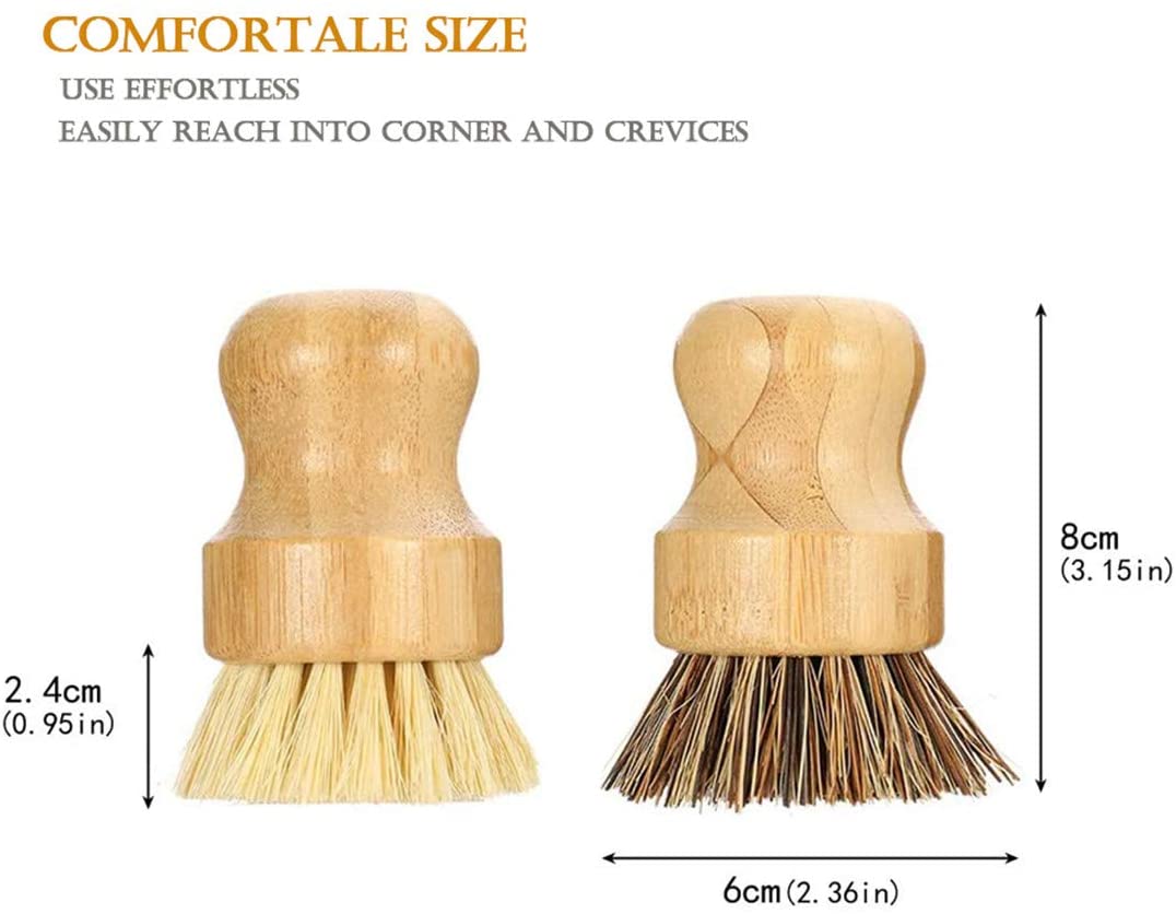 Bamboo Mini Brush - Set Of 2