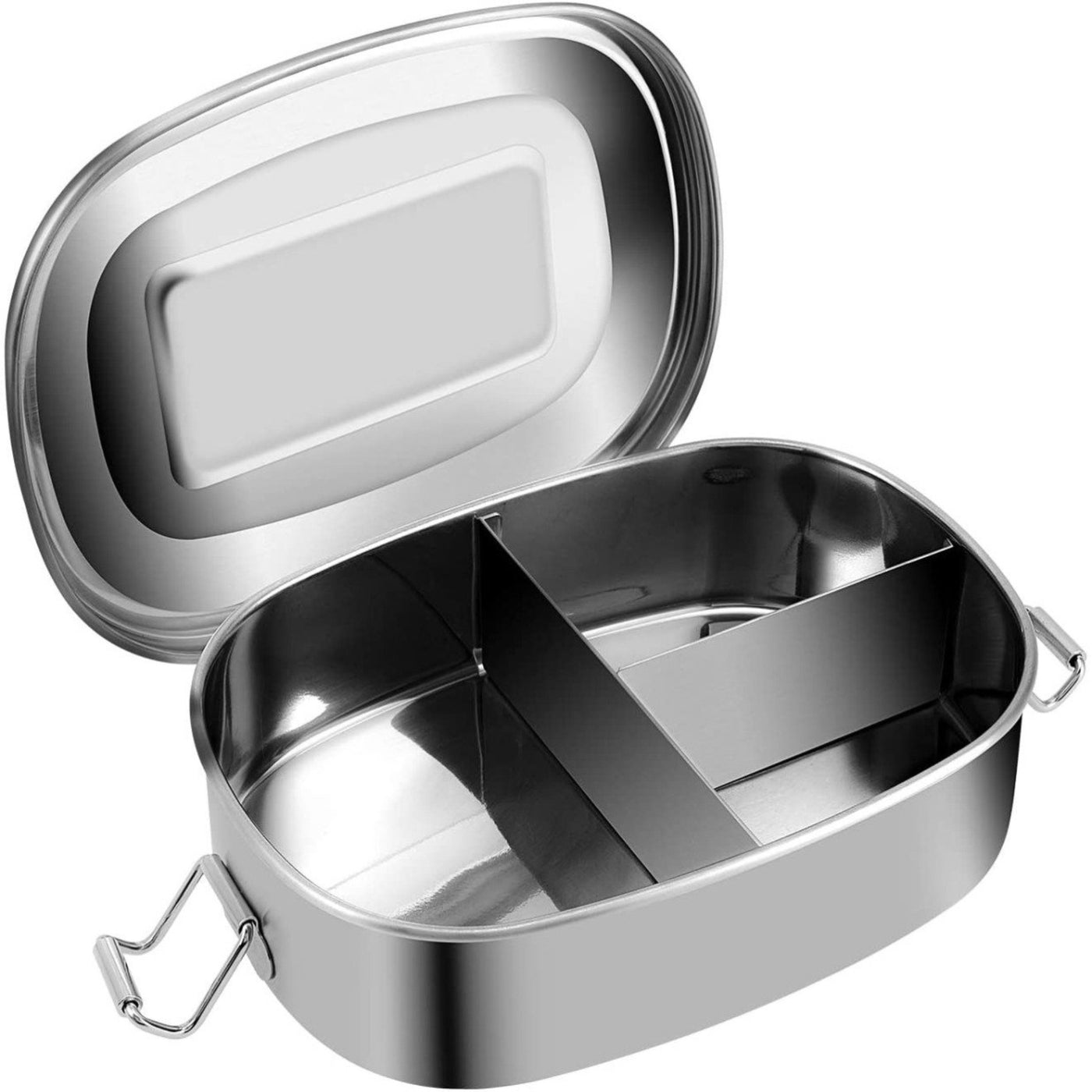 Stainless steel lunch box with 3 compartments