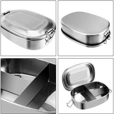 Stainless Steel Lunch Box - 3 Compartments