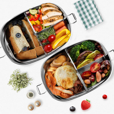 Stainless Steel Lunch Box - 3 Compartments