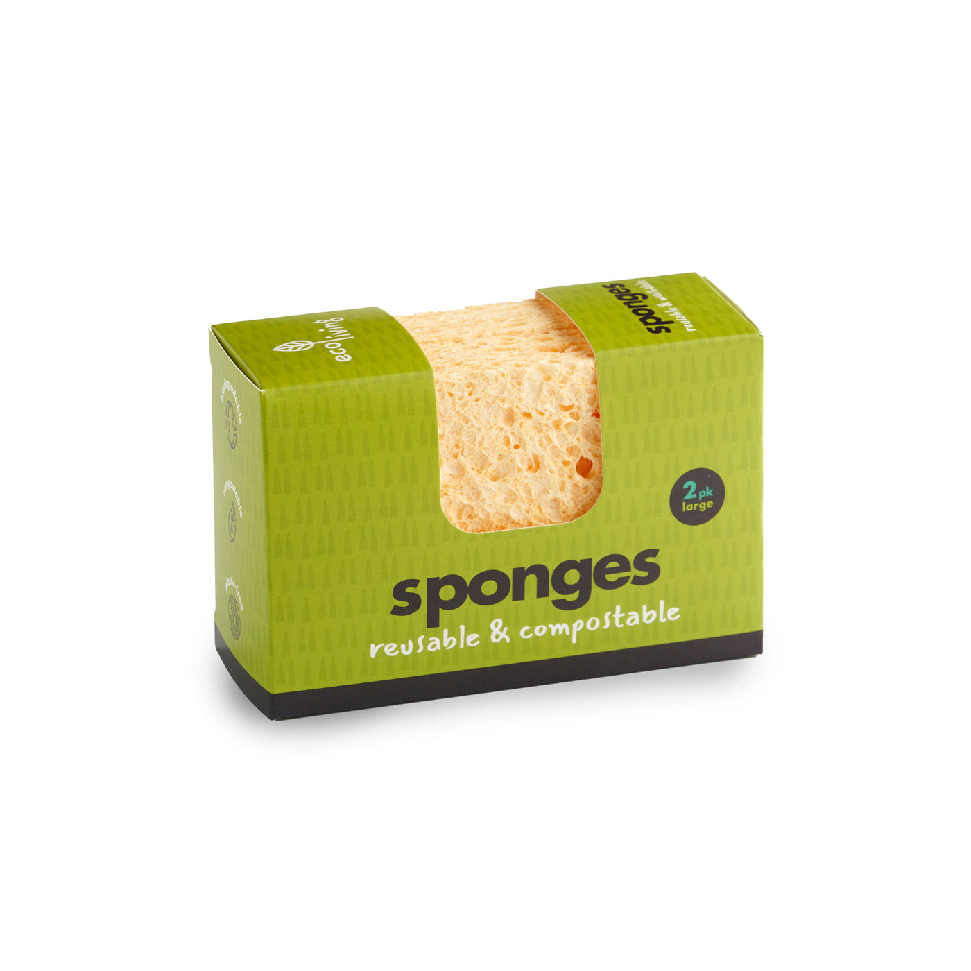 eco living compostable sponge - 2 pack